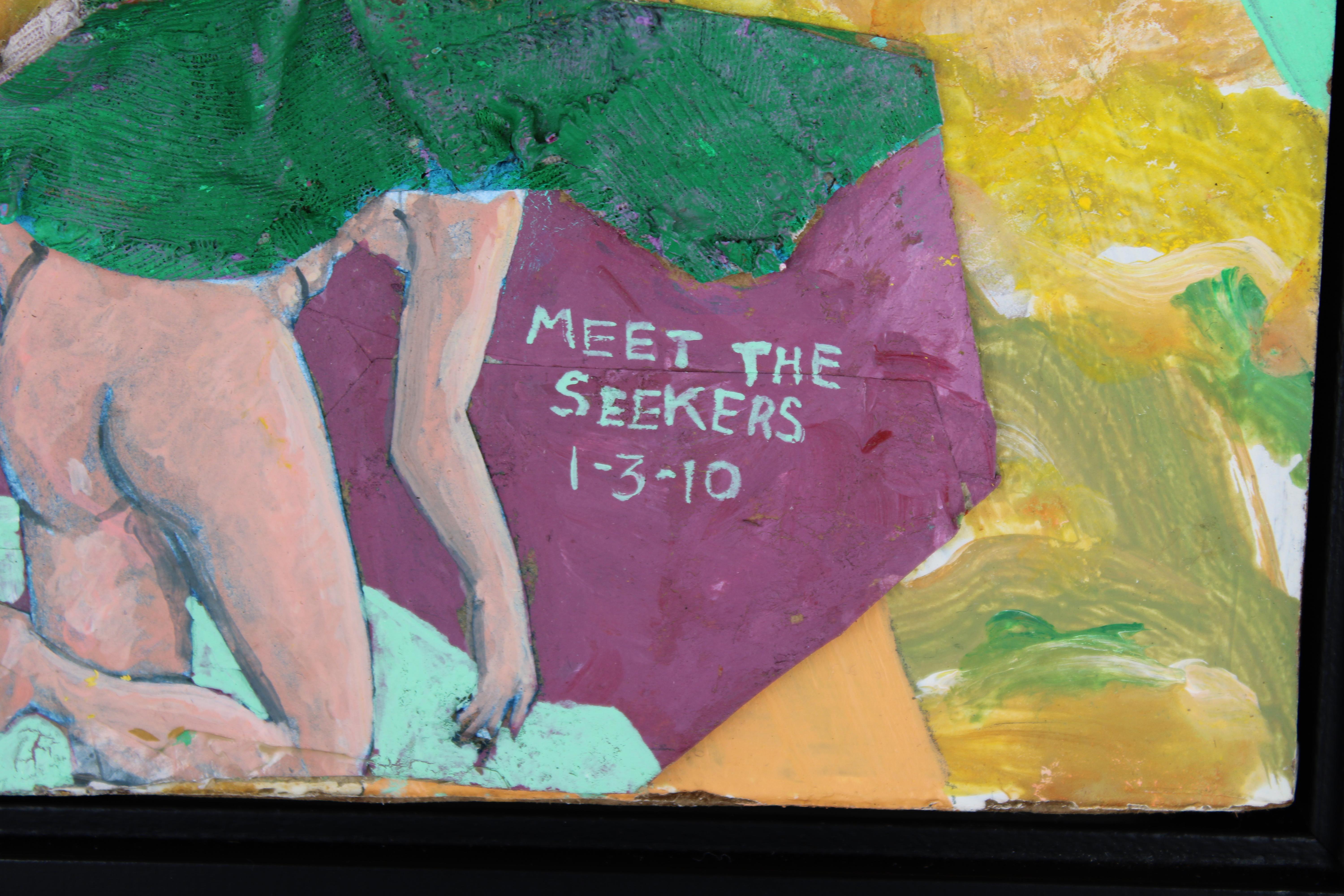 Contemporary Outsider Art Painting titled Meet The Seekers, 1-3-10 For Sale