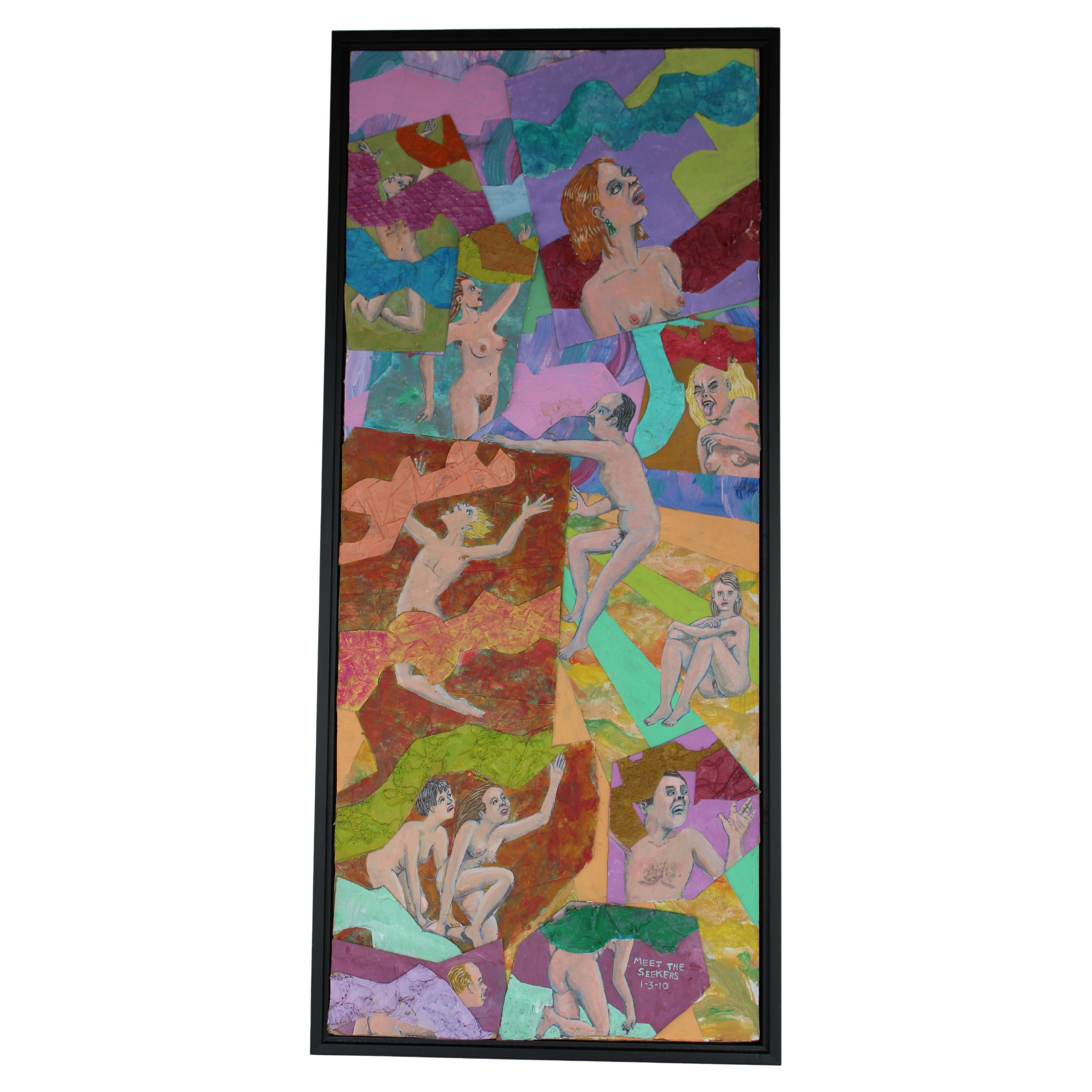 Outsider Art Painting titled Meet The Seekers, 1-3-10 For Sale
