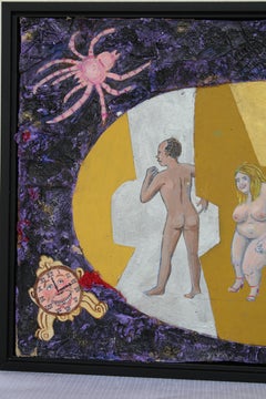 Outsider Art Painting titled The Pink Spider, 7-27-09 RRD