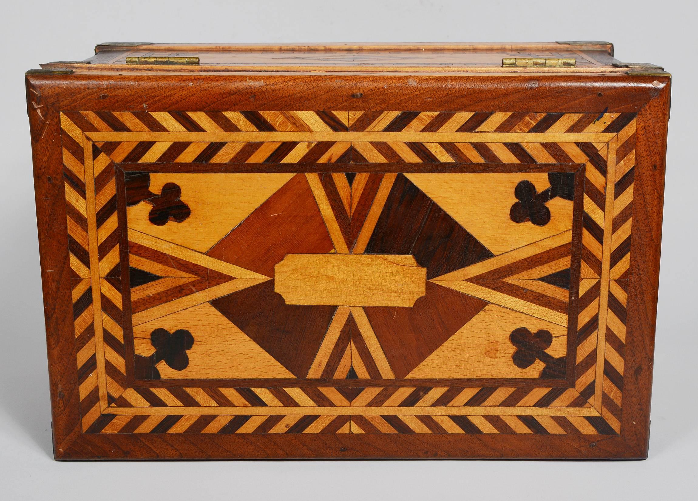 Folk Art Parquetry Box, 19th Century 6