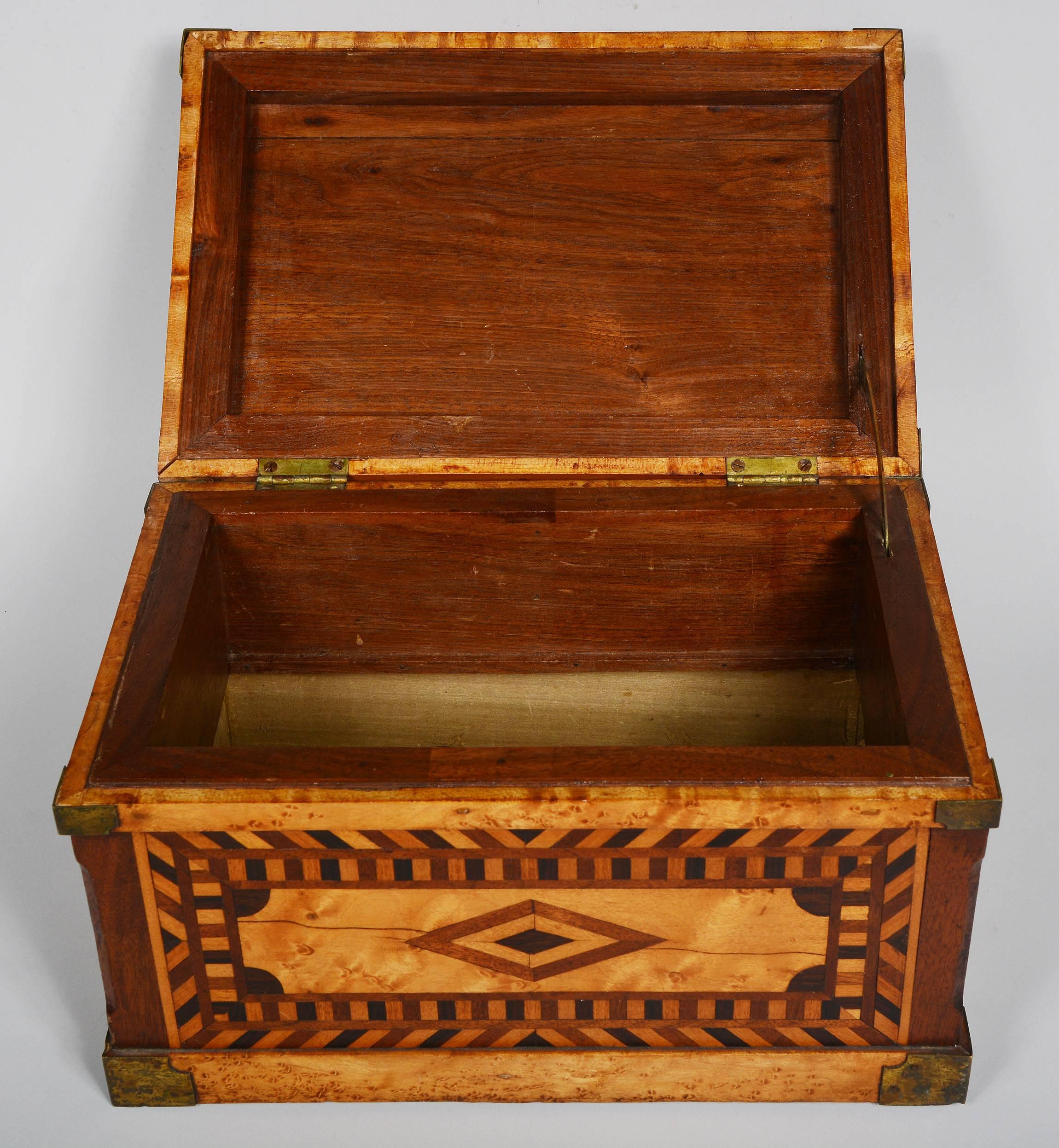 Folk Art Parquetry Box, 19th Century 9