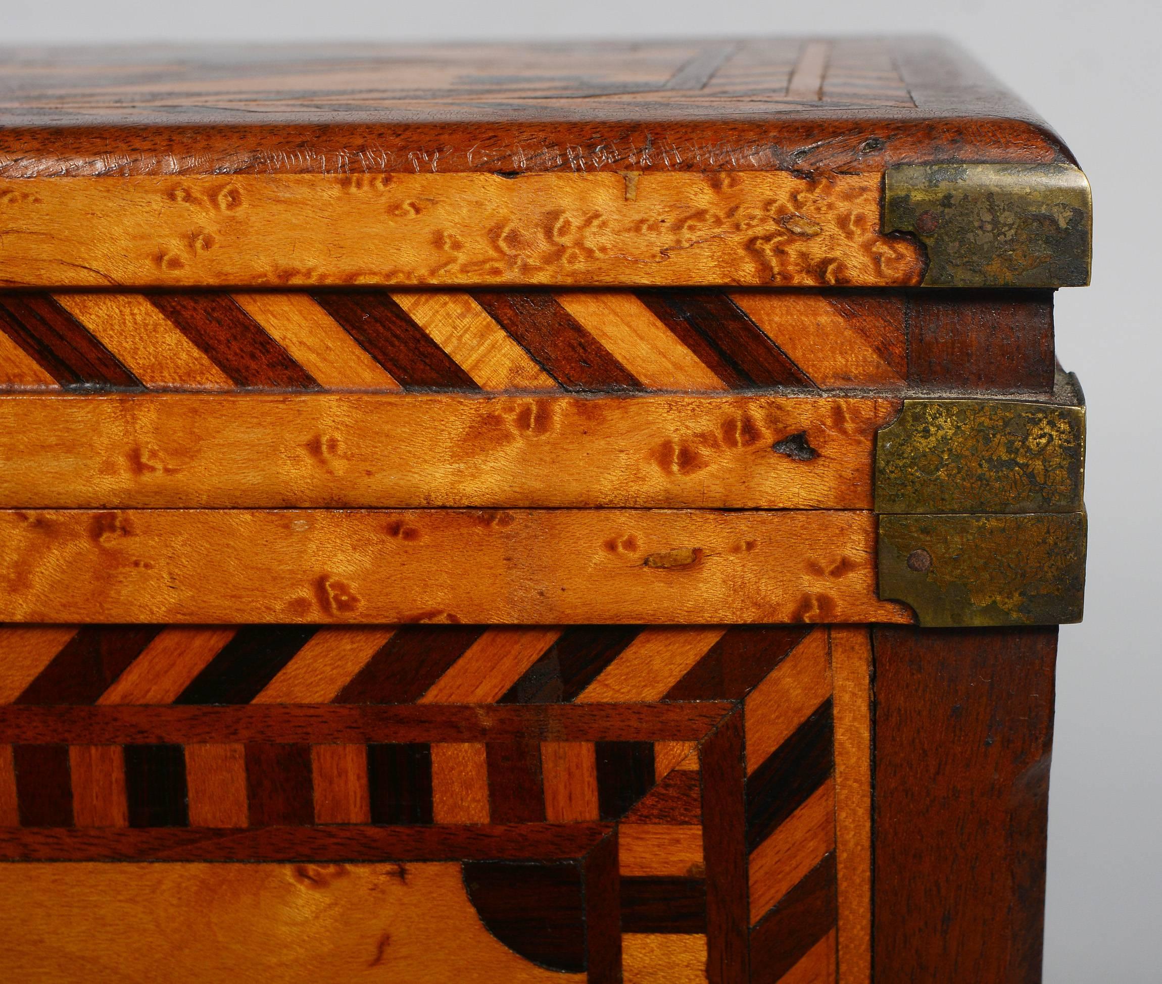 Folk Art Parquetry Box, 19th Century 1
