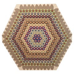 Folk Art Penny Rug American Circa 1890