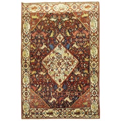 Folk Art Persian Malayer Animal Rug