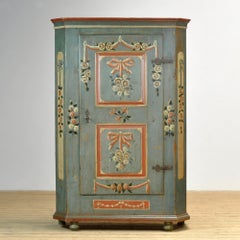 Armadio da sposa in pino Folk Art, datato 1794