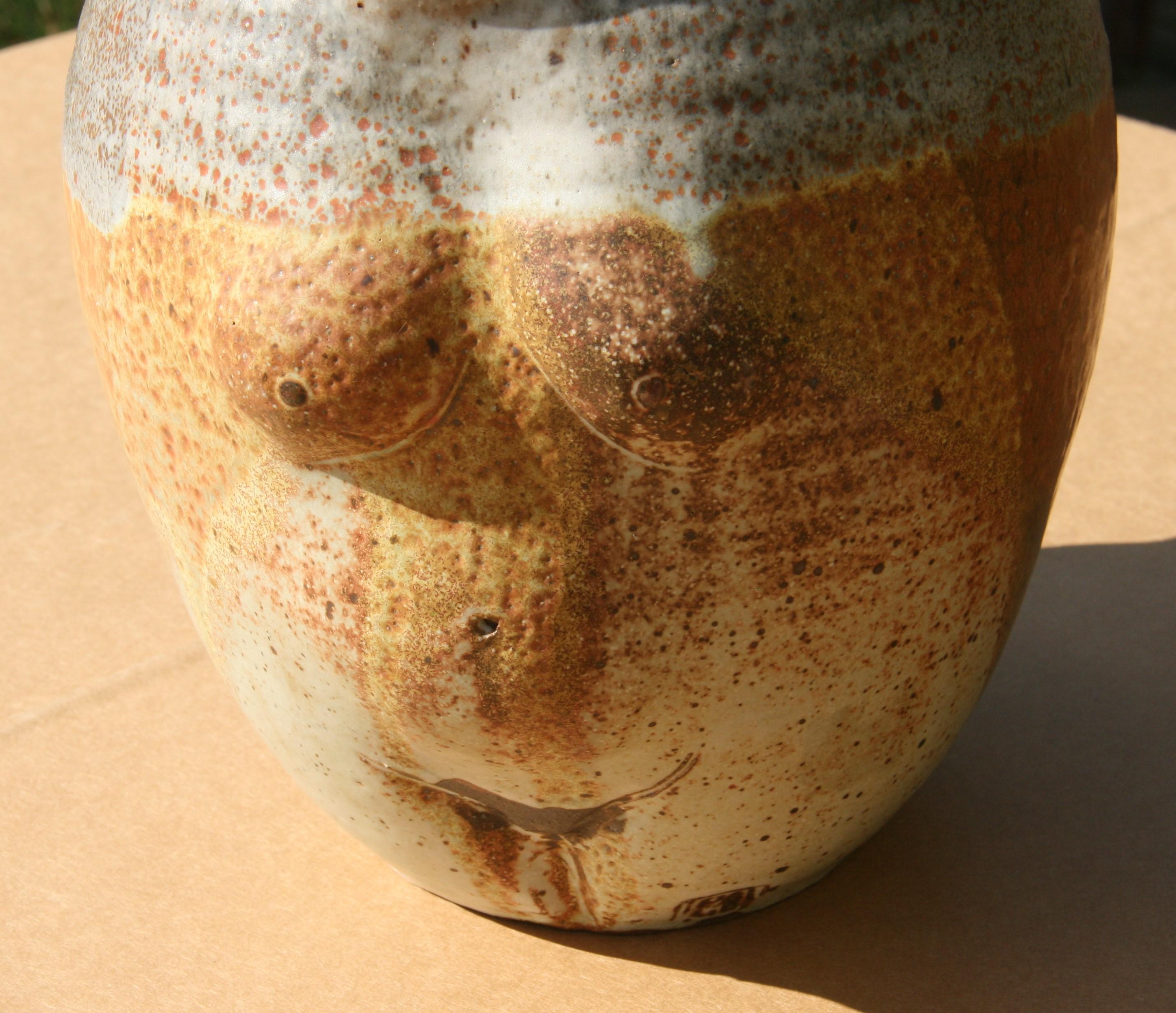 Folk Art Pottery Figural  Jug / Pitcher For Sale 6