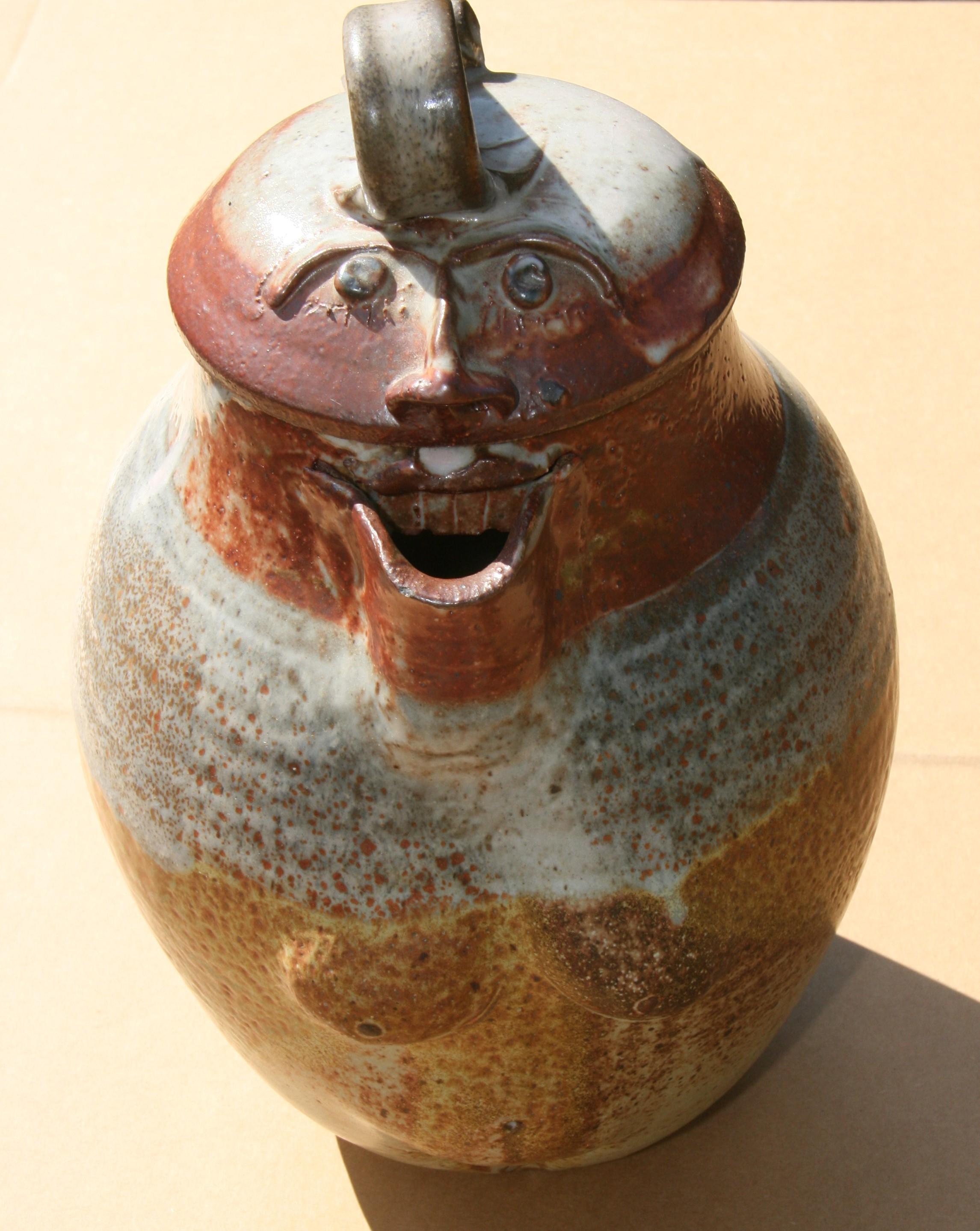 1892 American Folk Art Pottery whimsical jug / pitcher
Makers mark