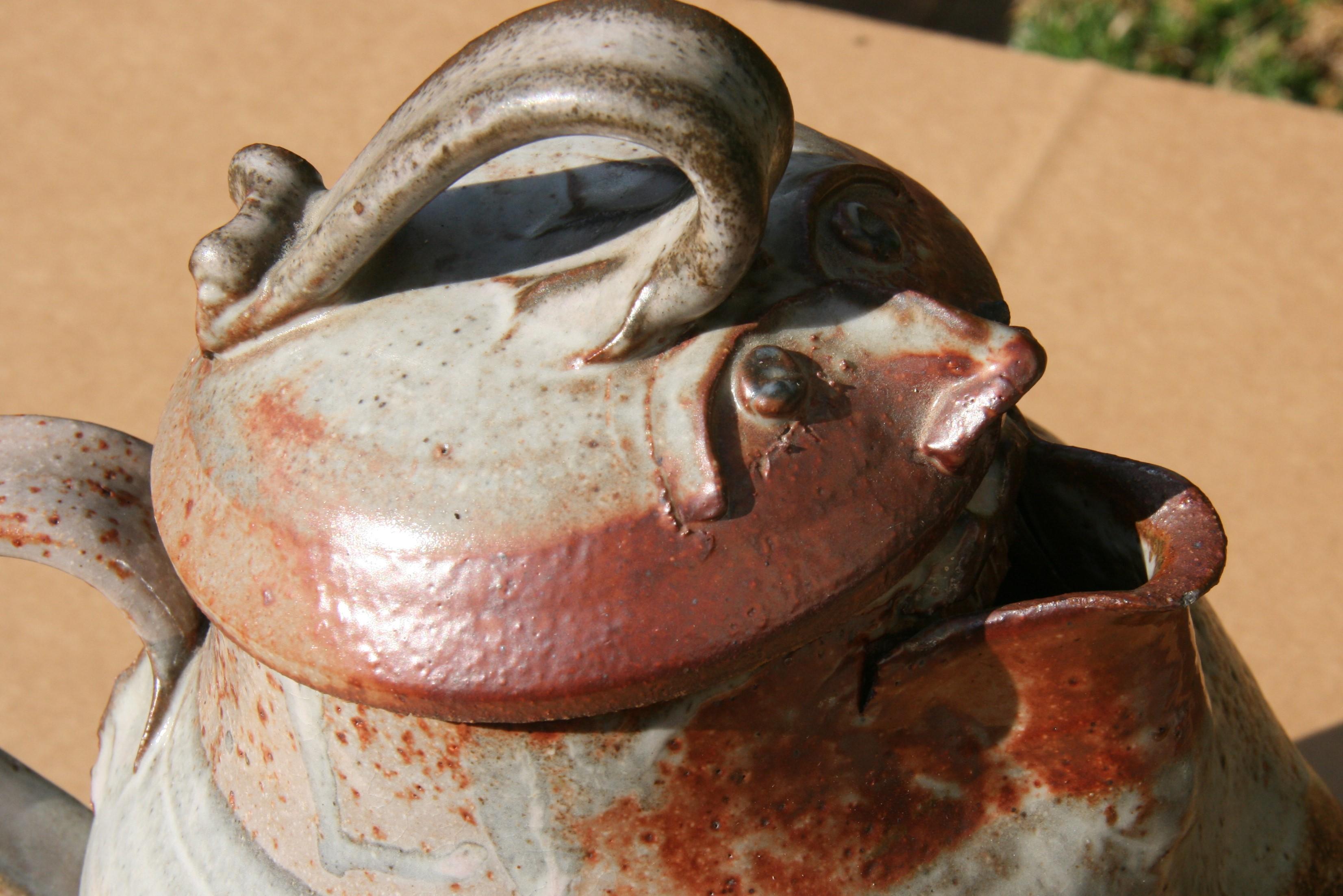 Folk Art Pottery Figural  Jug / Pitcher For Sale 1