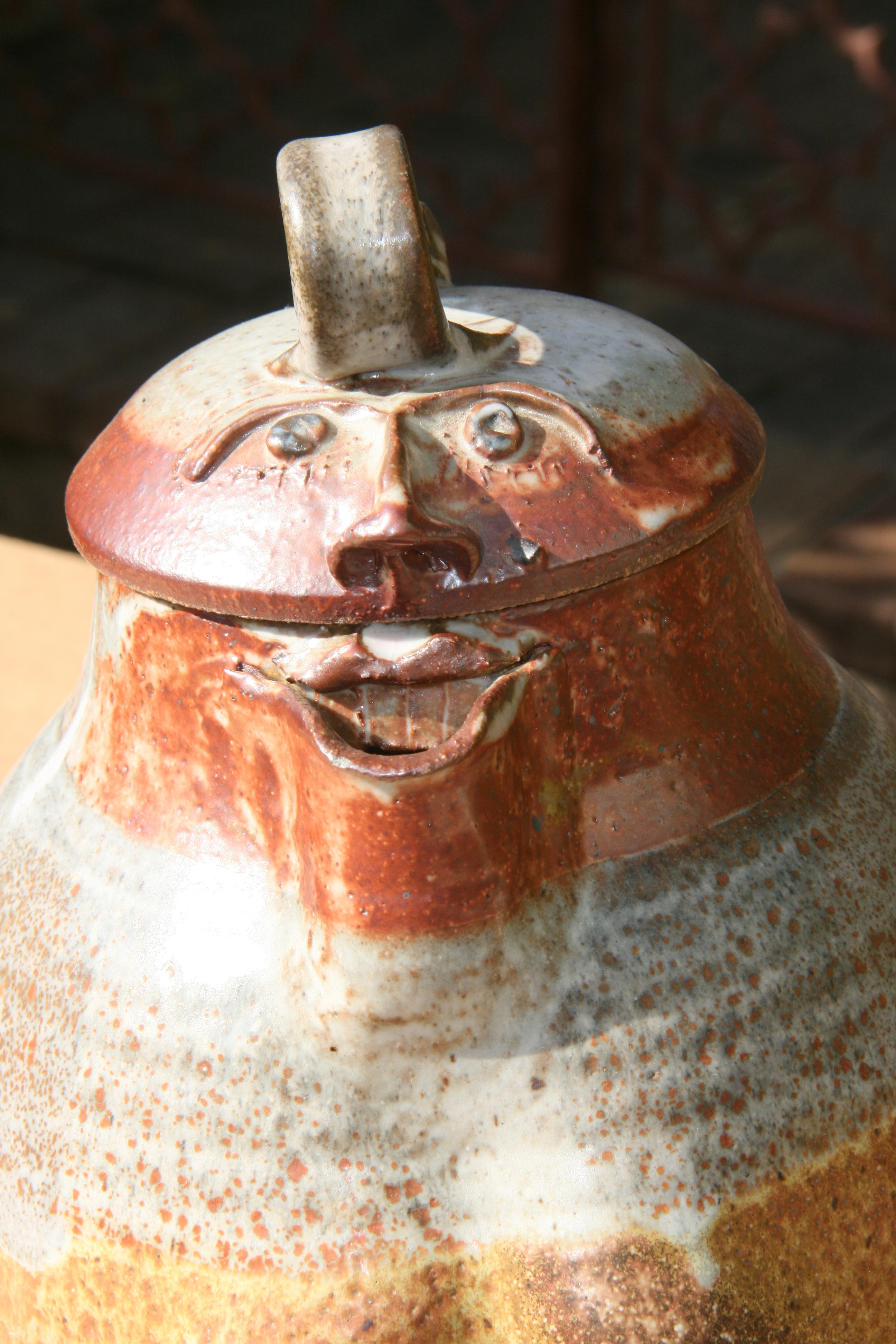 Folk Art Pottery Figural  Jug / Pitcher For Sale 5