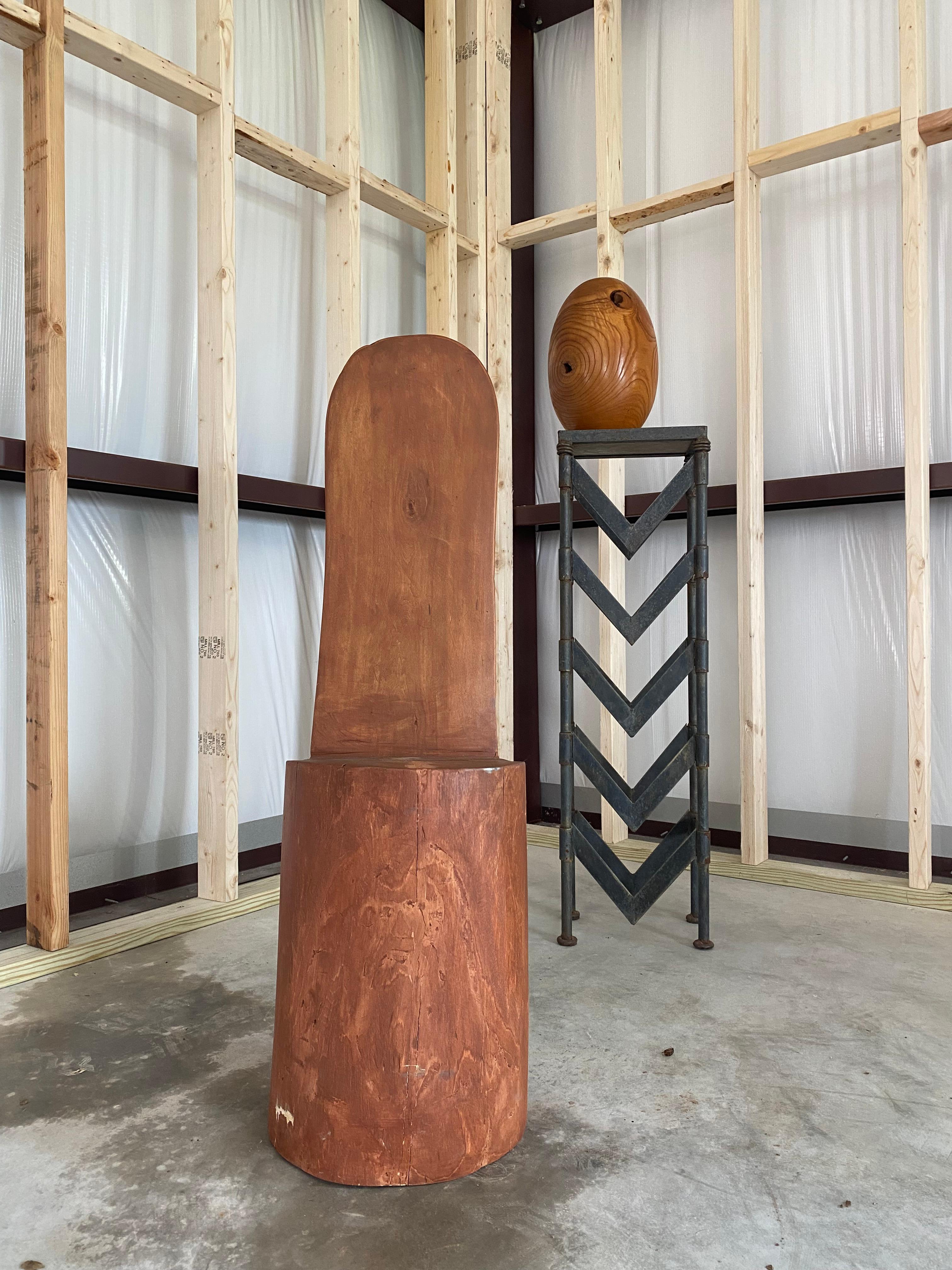 Arte Popular Primitivo Escultura Silla de Tronco Tallada Tallado a mano en venta