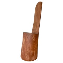Arte Popular Primitivo Escultura Silla de Tronco Tallada