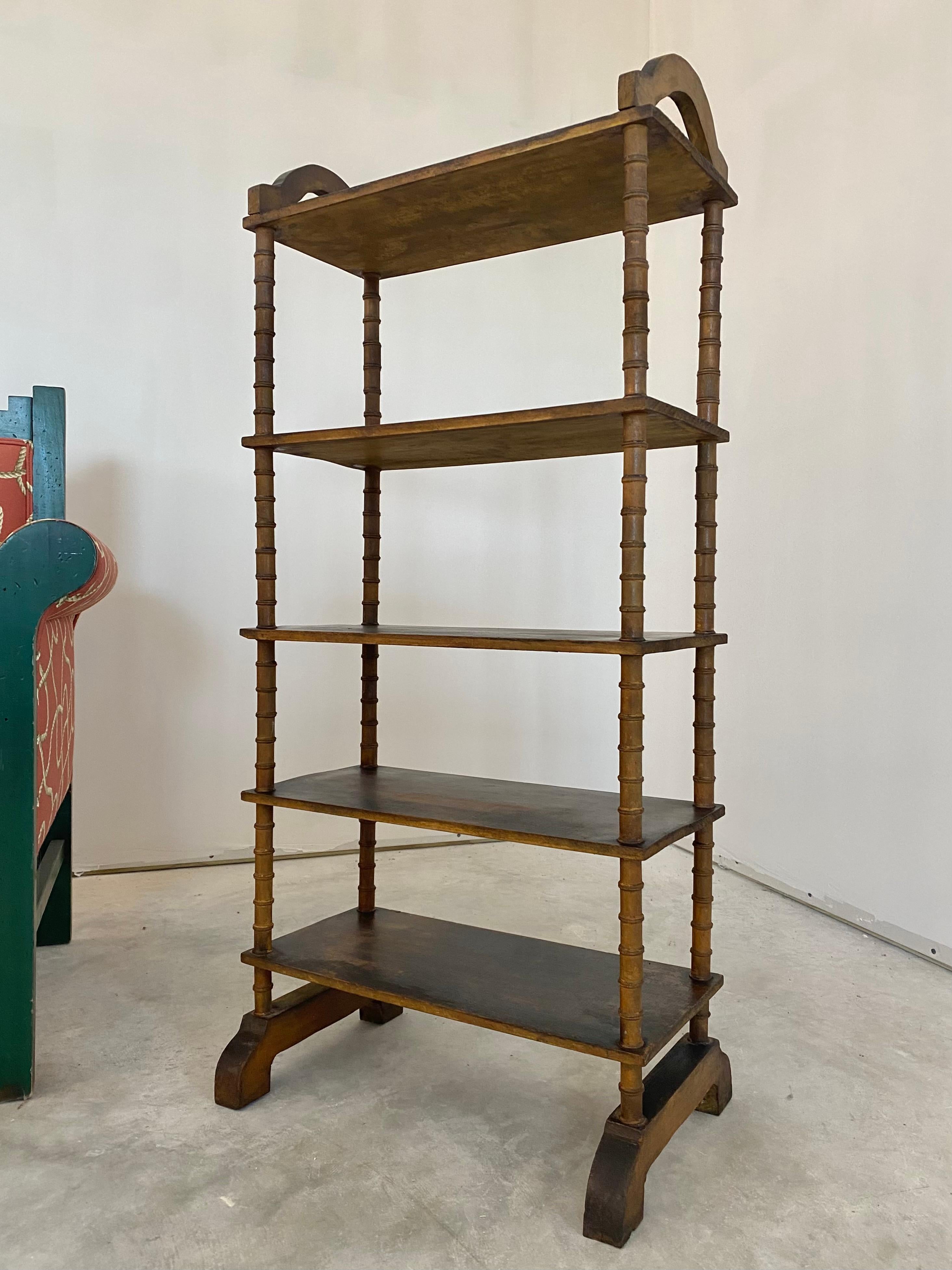 Folk Art Primitive Spool Shelf For Sale 3