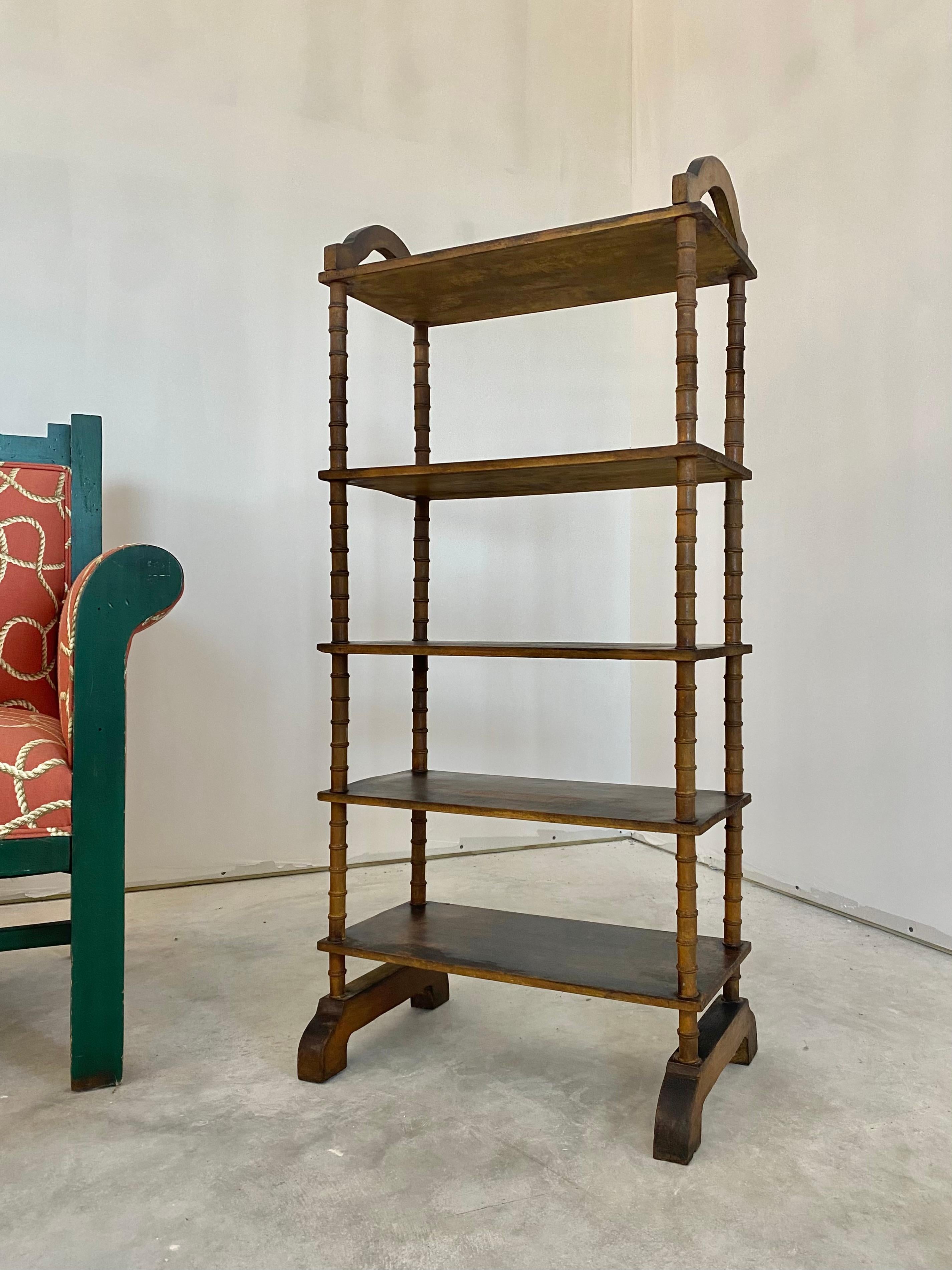 Folk Art Primitive Spool Shelf For Sale 4