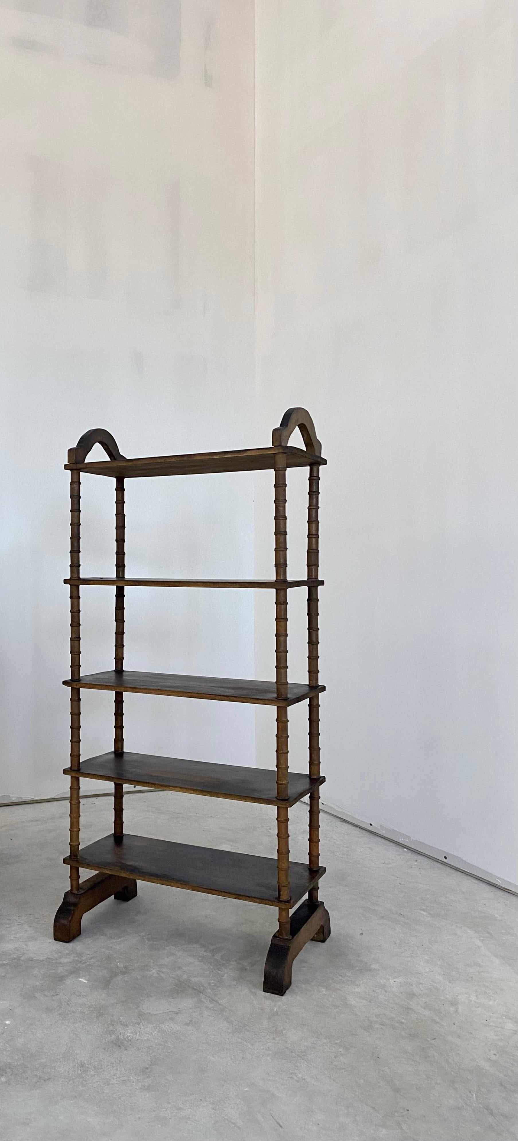 Folk Art Primitive Spool Shelf For Sale 5