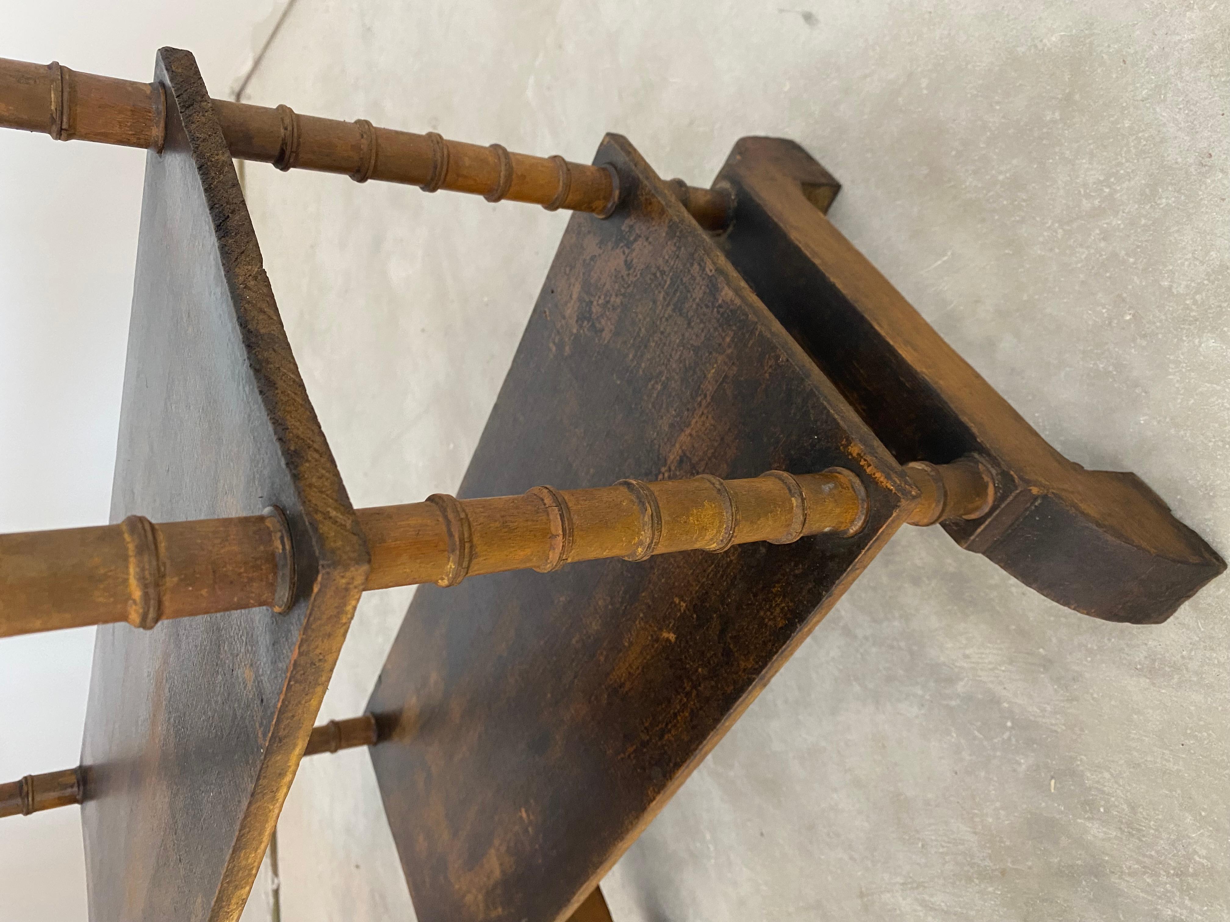 Folk Art Primitive Spool Shelf For Sale 6