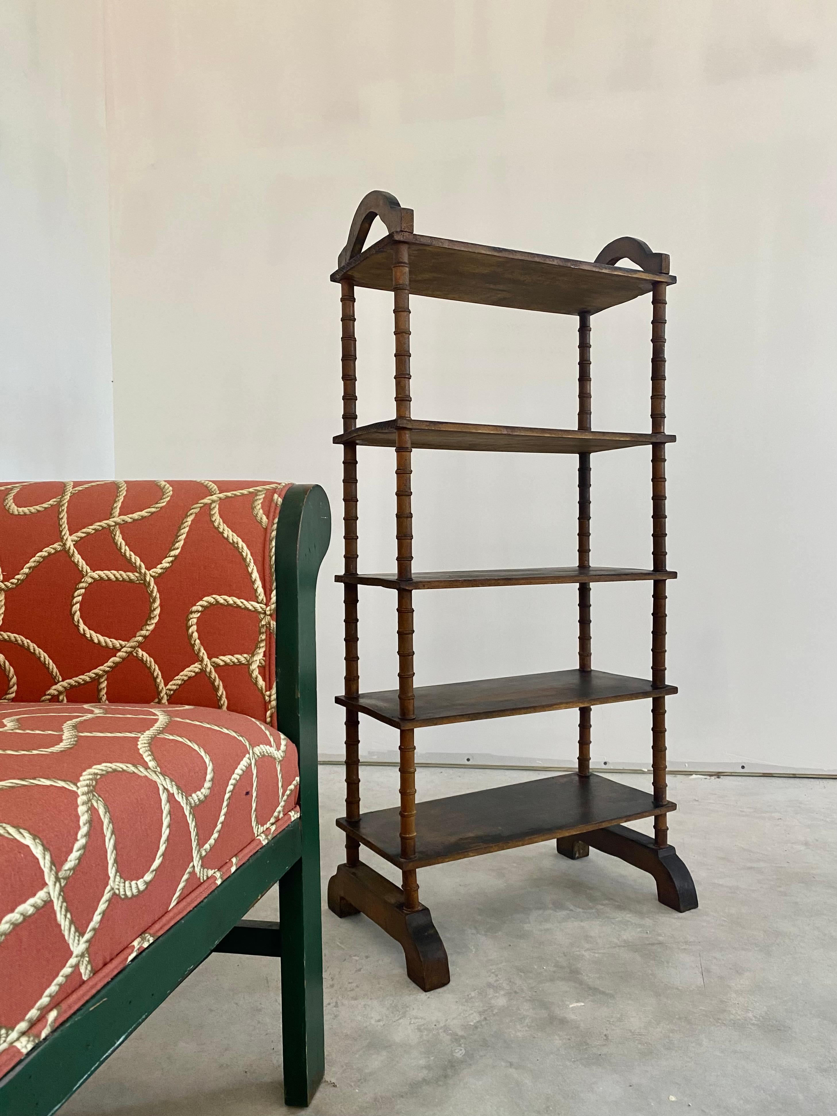 19th Century Folk Art Primitive Spool Shelf For Sale