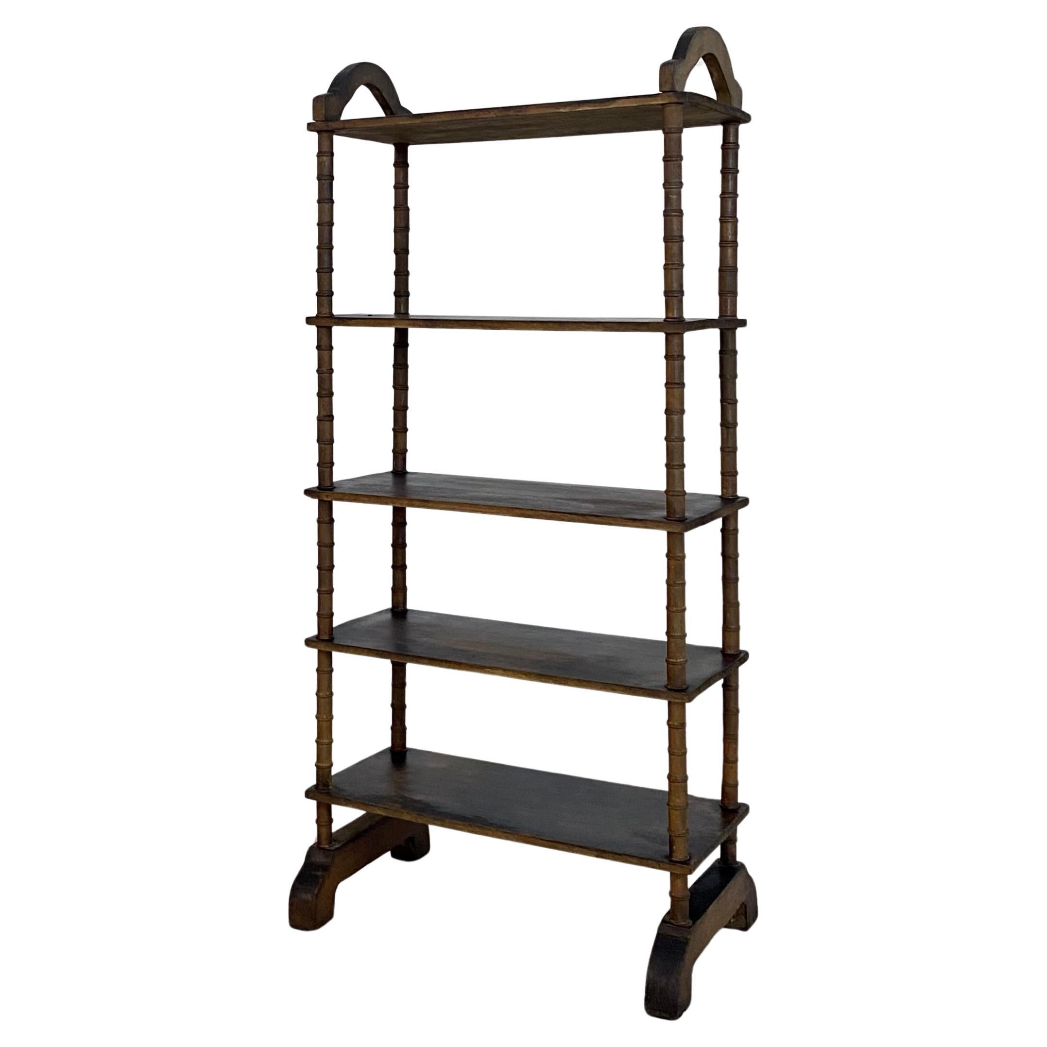 Folk Art Primitive Spool Shelf For Sale