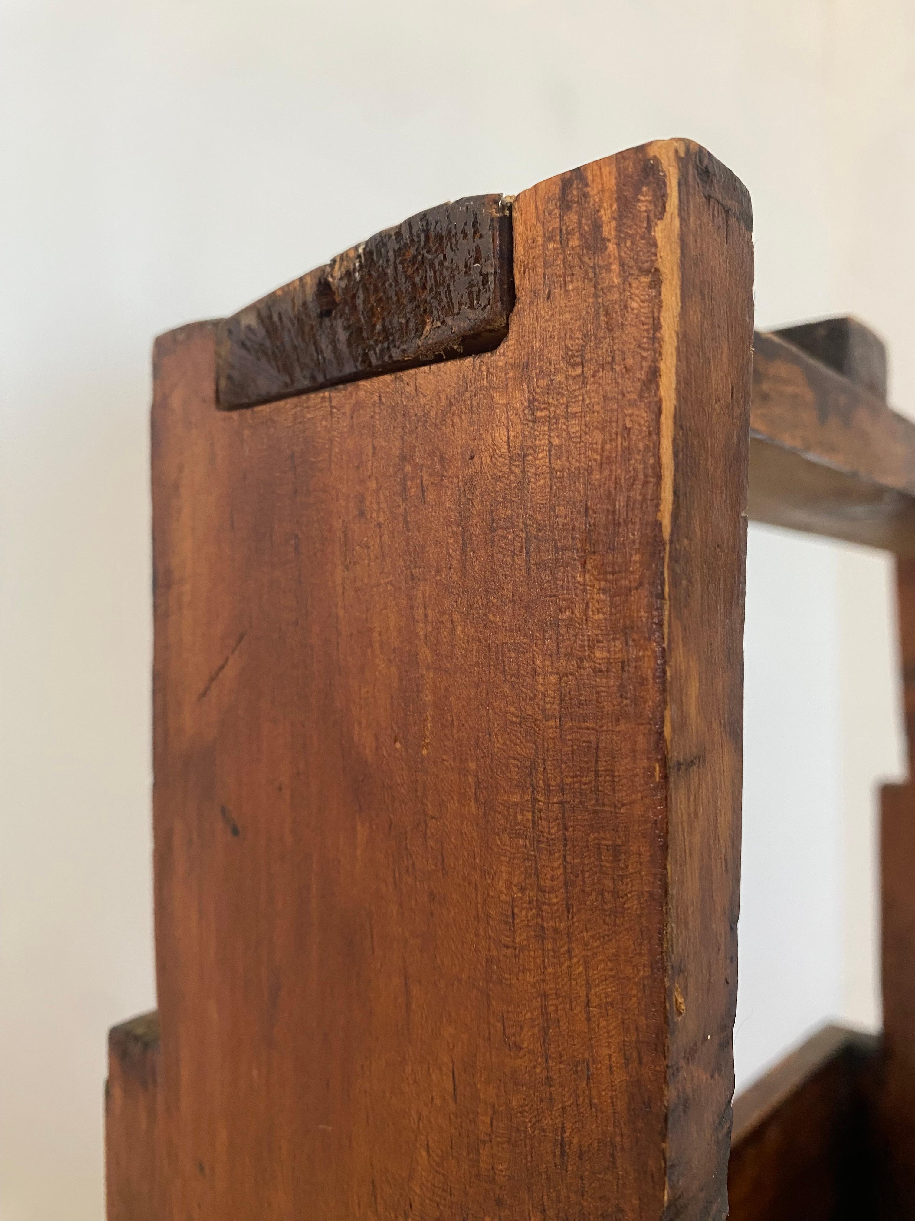 Folk Art Primitive Tool Caddy Display Box For Sale 10