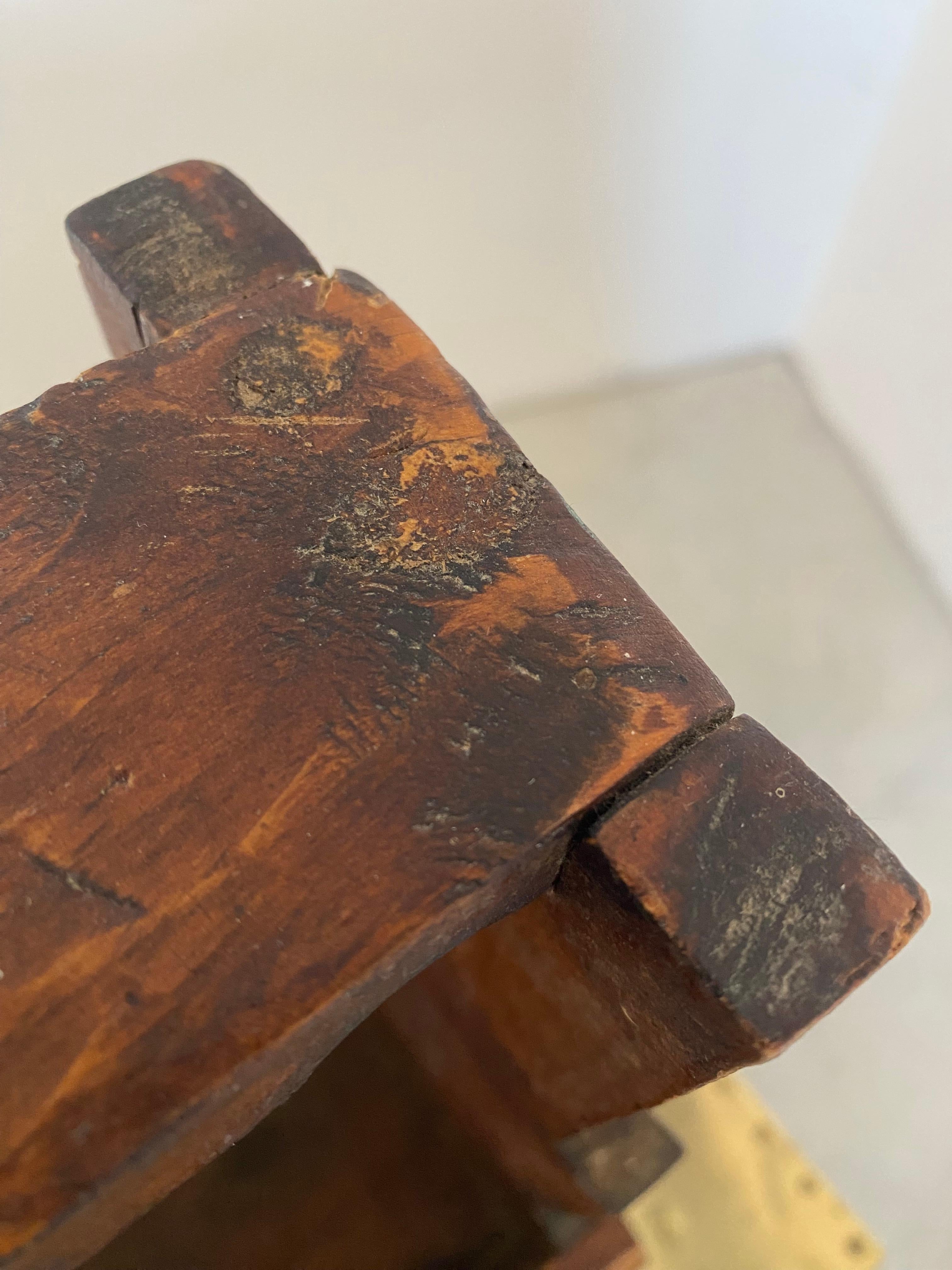 Folk Art Primitive Tool Caddy Display Box For Sale 13