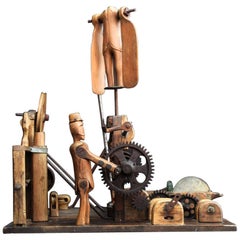 Whirligig primitif d'art populaire