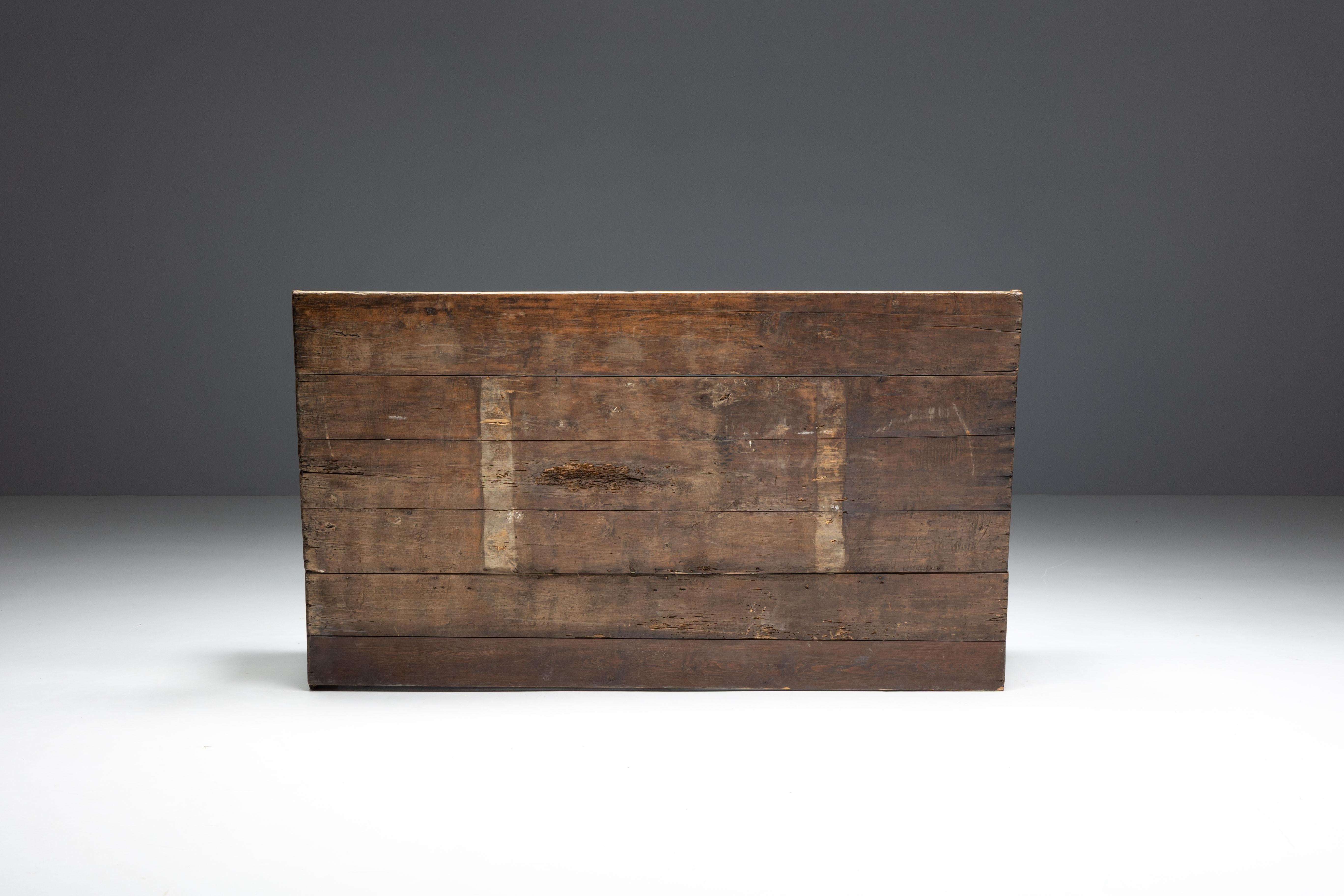 Folk Art Pyrenean Bench, France, 19th Century 4