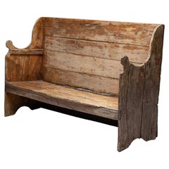 Used Folk Art Pyrenean Bench, France, 19th Century