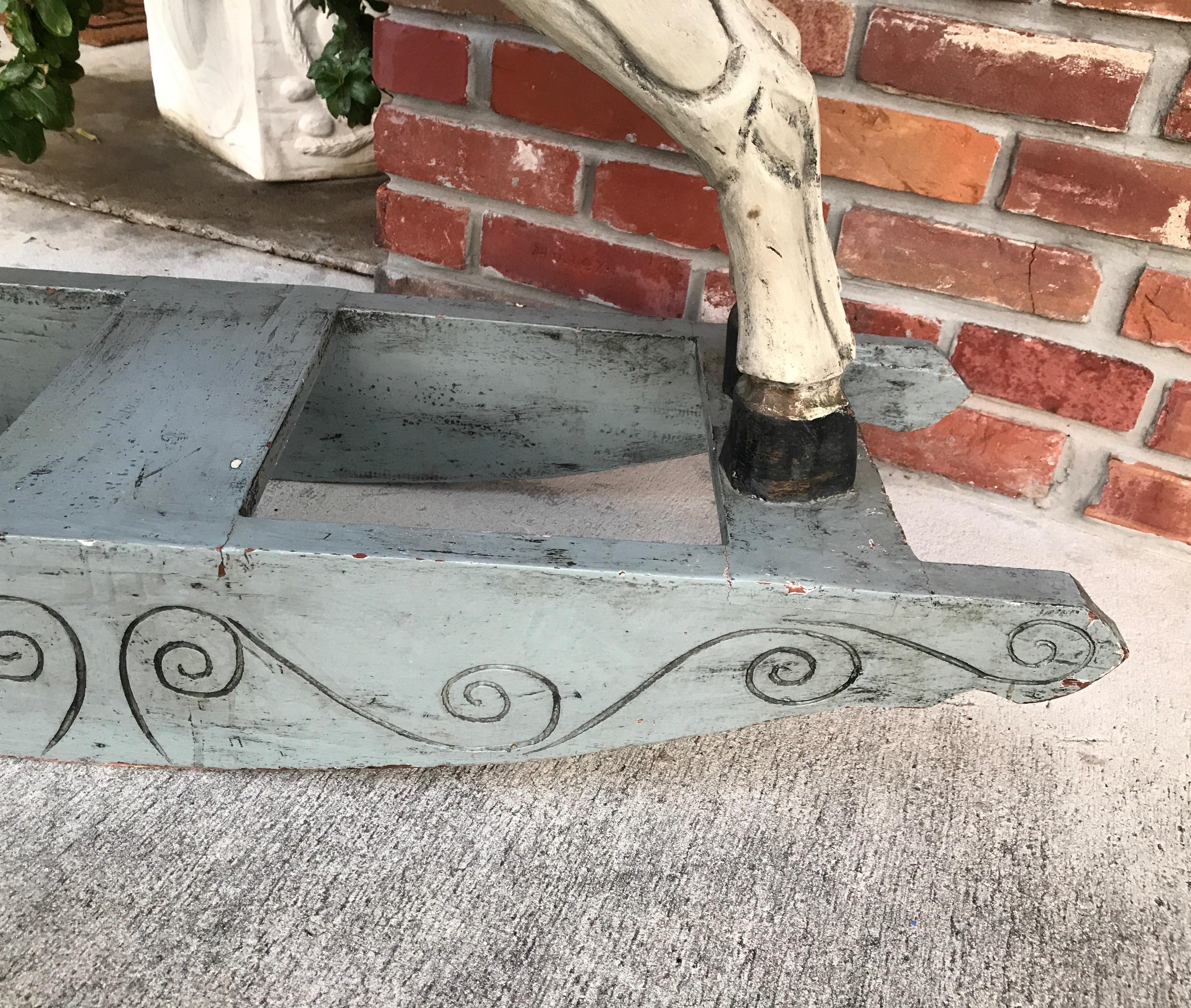 Folk Art Rocking Horse 4