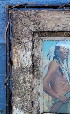 Folk Art Rustic Birch Picture or Painting Frame