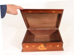 Folk Art Sailor's Wood Ditty Box