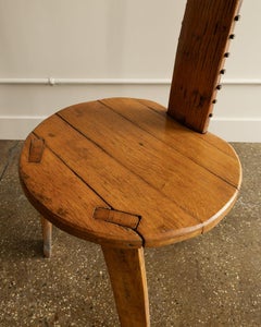 Folk Art Saw Back Side Chairs, 1960s