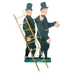 Folk Art Sculpture Folk Art Toy Outsider Art Chimney Sweep Painted Cutout