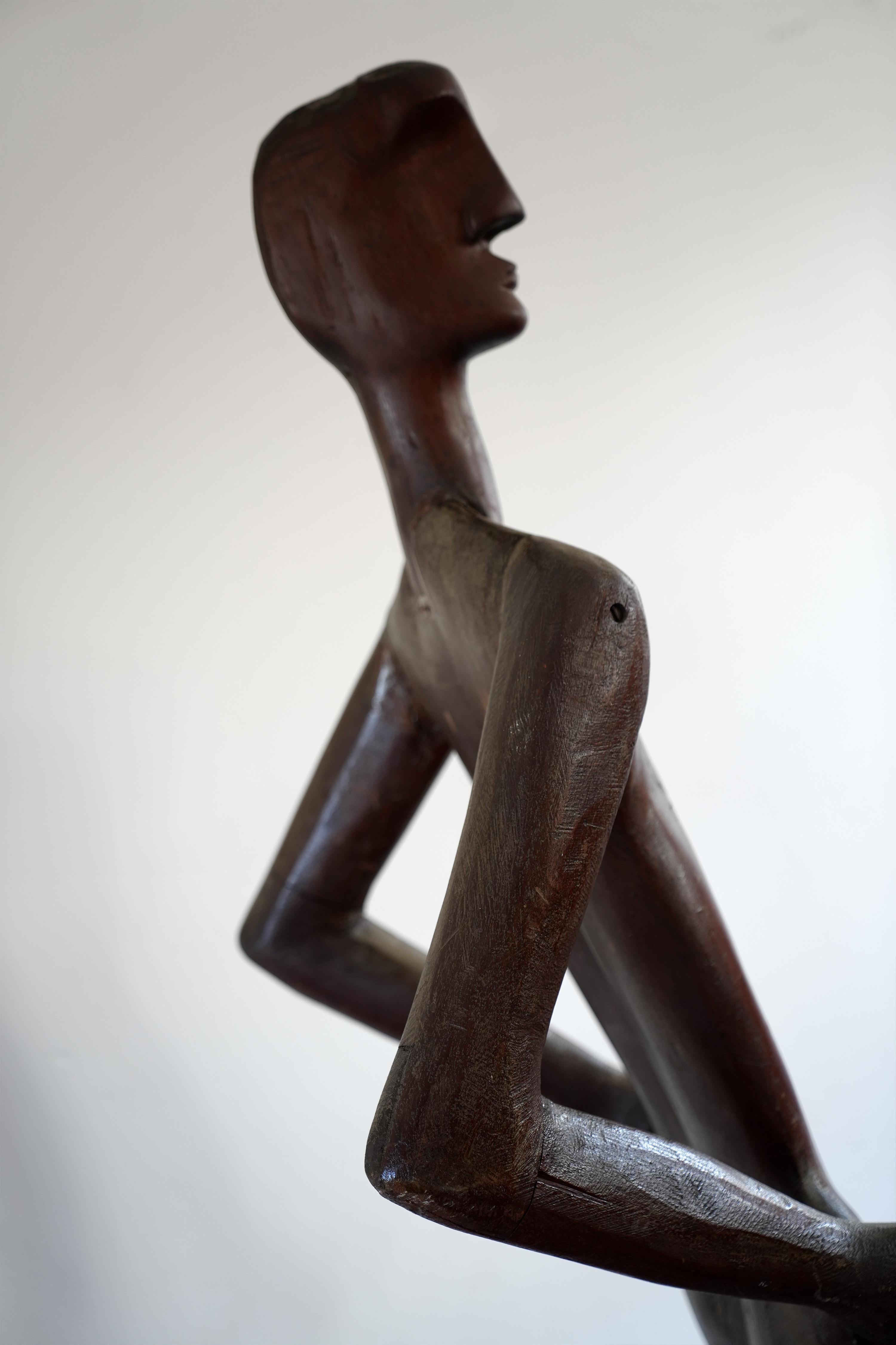 20th Century Folk Art Sculpture of a Man For Sale