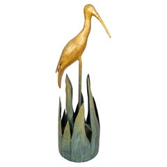 Folk Art Sculpture of Shore Bird