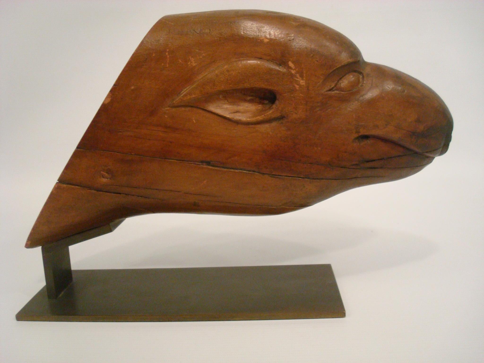 Artisanat Sculpture d'art populaire représentant la tête d'un phoque, Amérique du Sud, années 1930 en vente