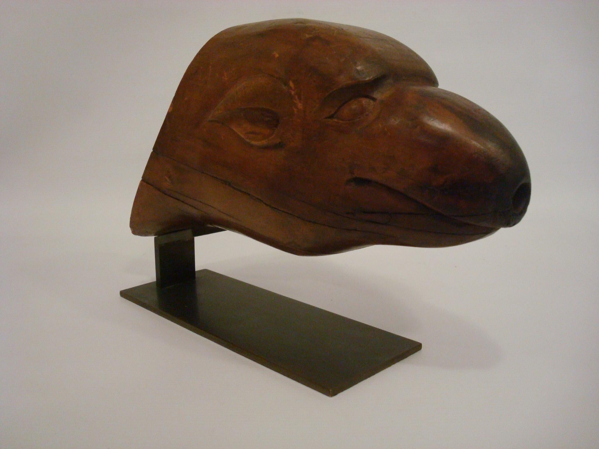 Argentin Sculpture d'art populaire représentant la tête d'un phoque, Amérique du Sud, années 1930 en vente