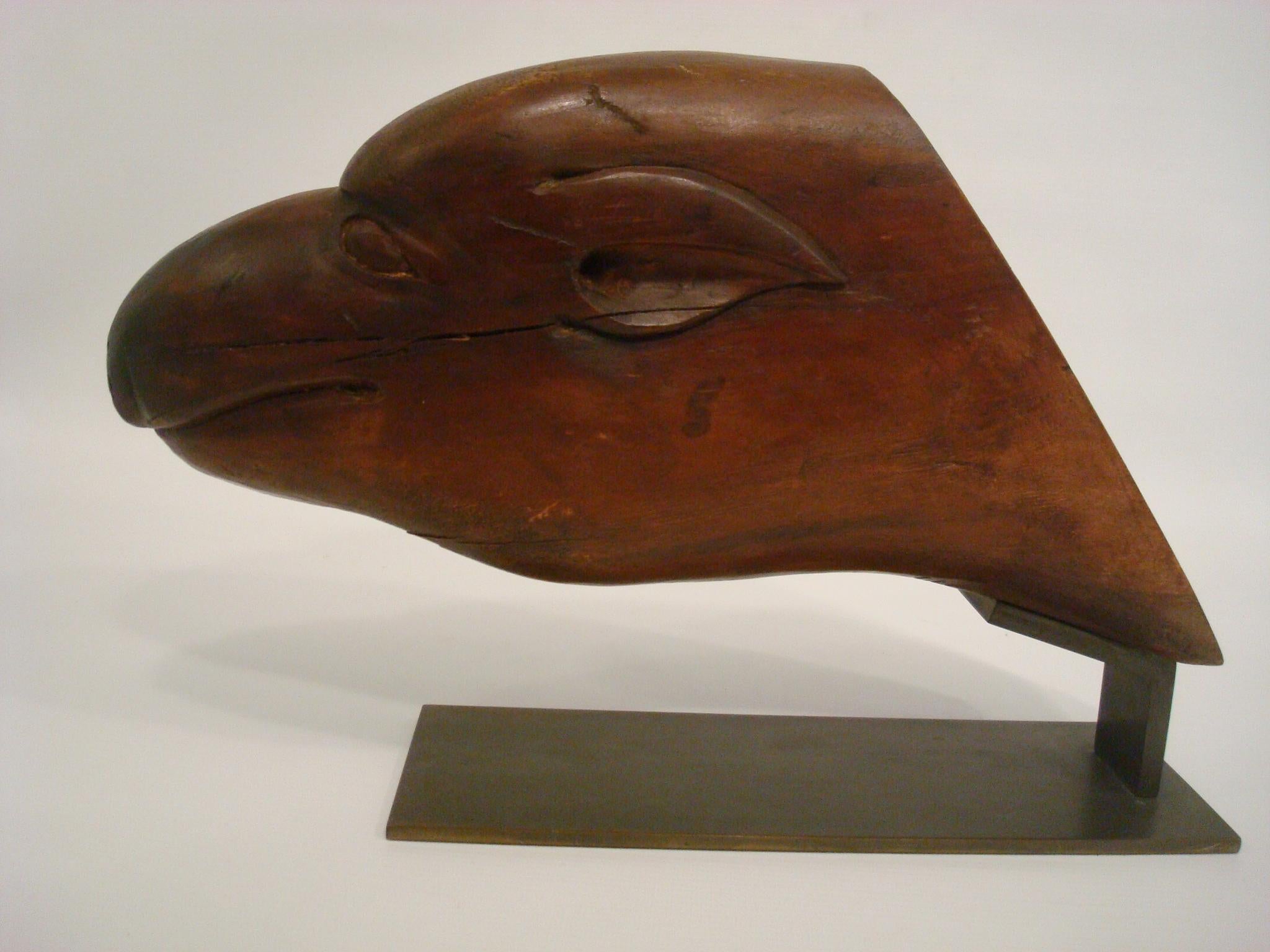 Volkskunstskulptur des Kopfes einer Robbe, Südamerika, 1930er Jahre im Angebot 1