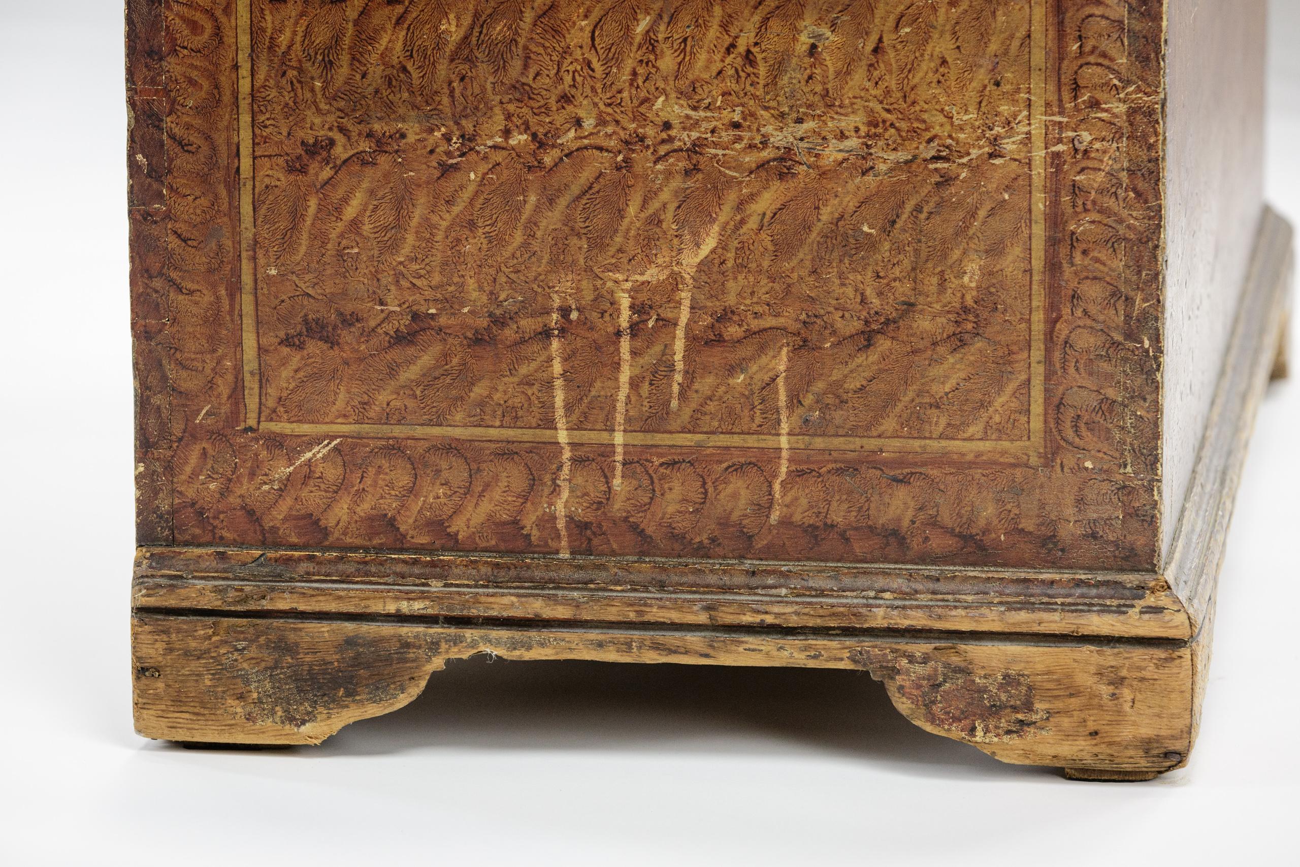 Folk Art Scumble Burl Painted Chest, from Muir, Michigan For Sale 1