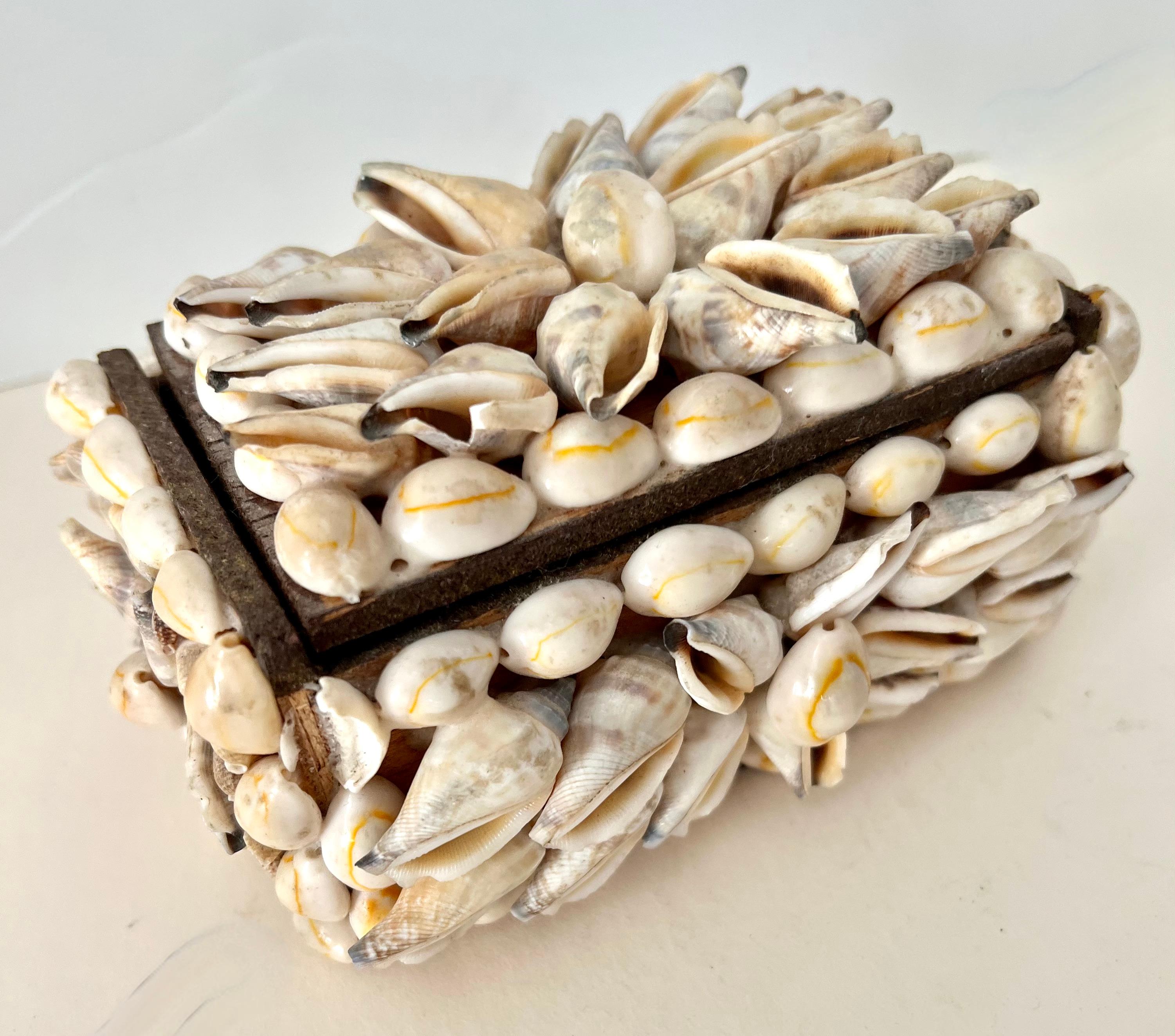 Scatola con coperchio in conchiglia Folk Art 4