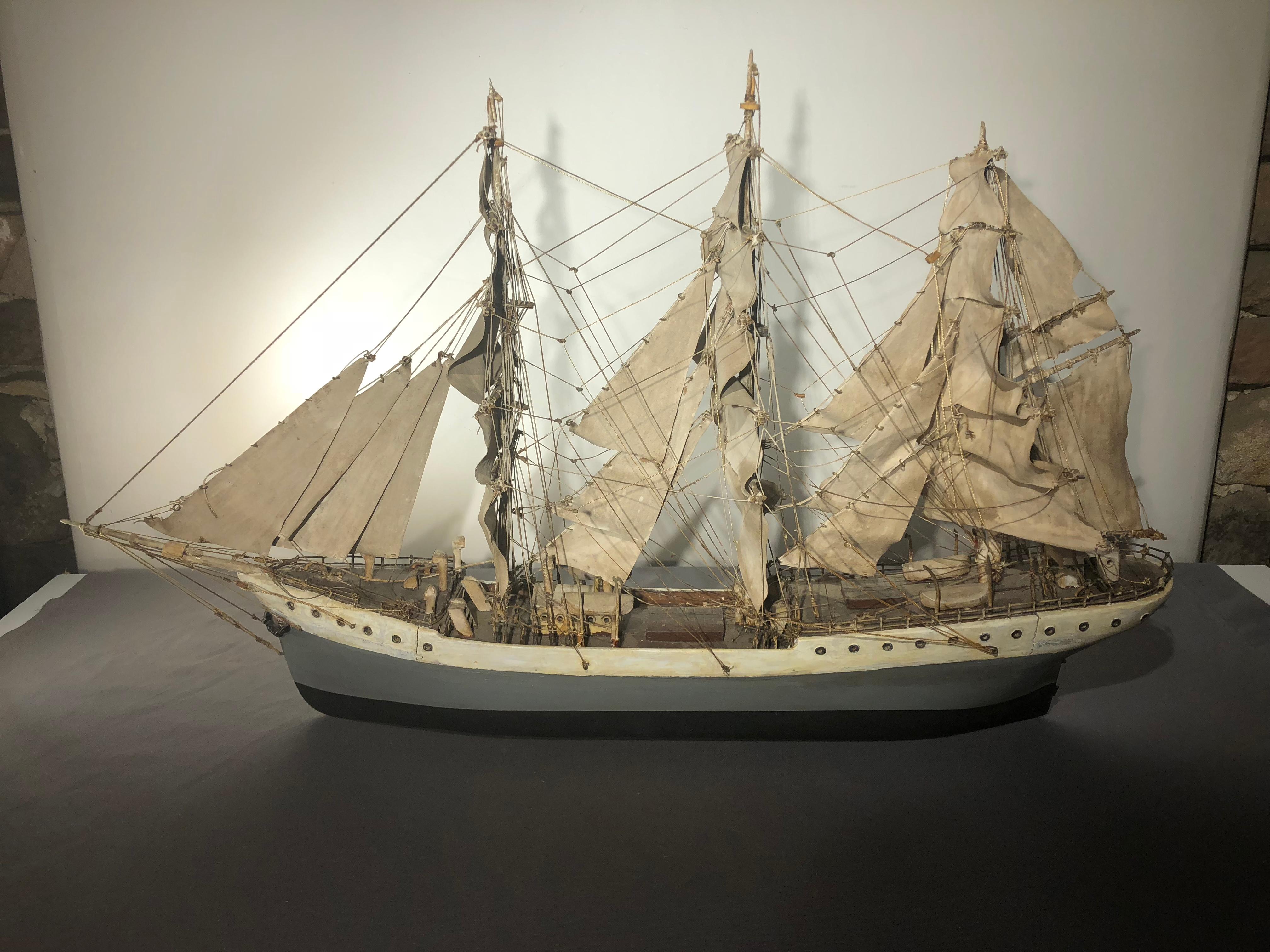 Folk Art Ship Model For Sale 1