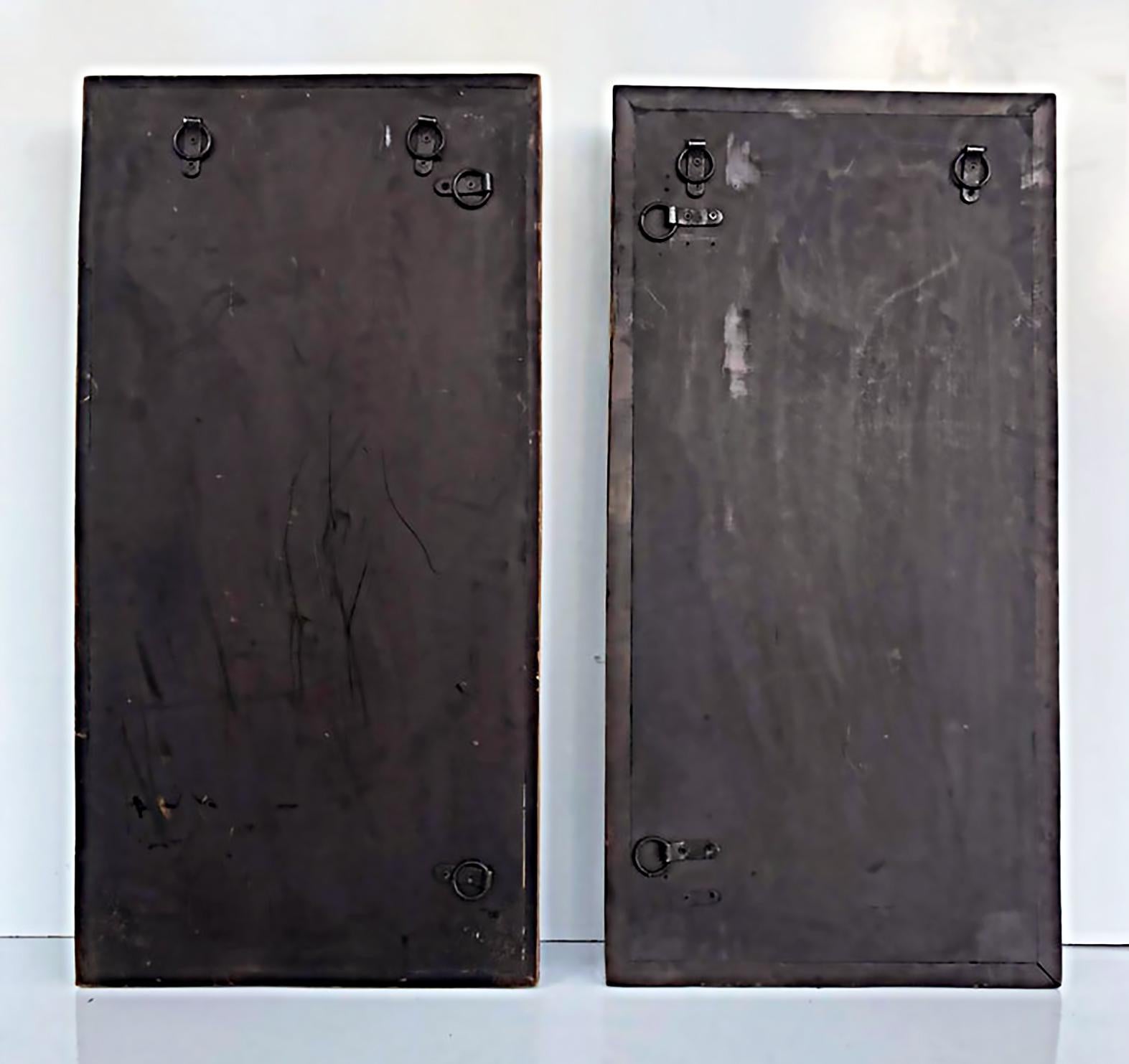 Wood Folk Art Shoe Mold Mounted Wall Sculptures, Vertical / Horizontal, Two Available