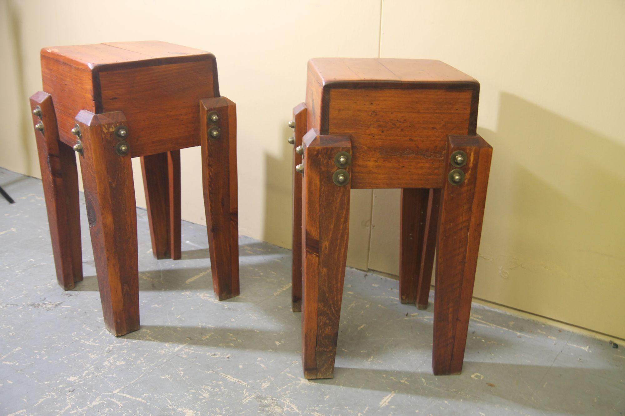 Folk art side tables In Good Condition For Sale In Asbury Park, NJ