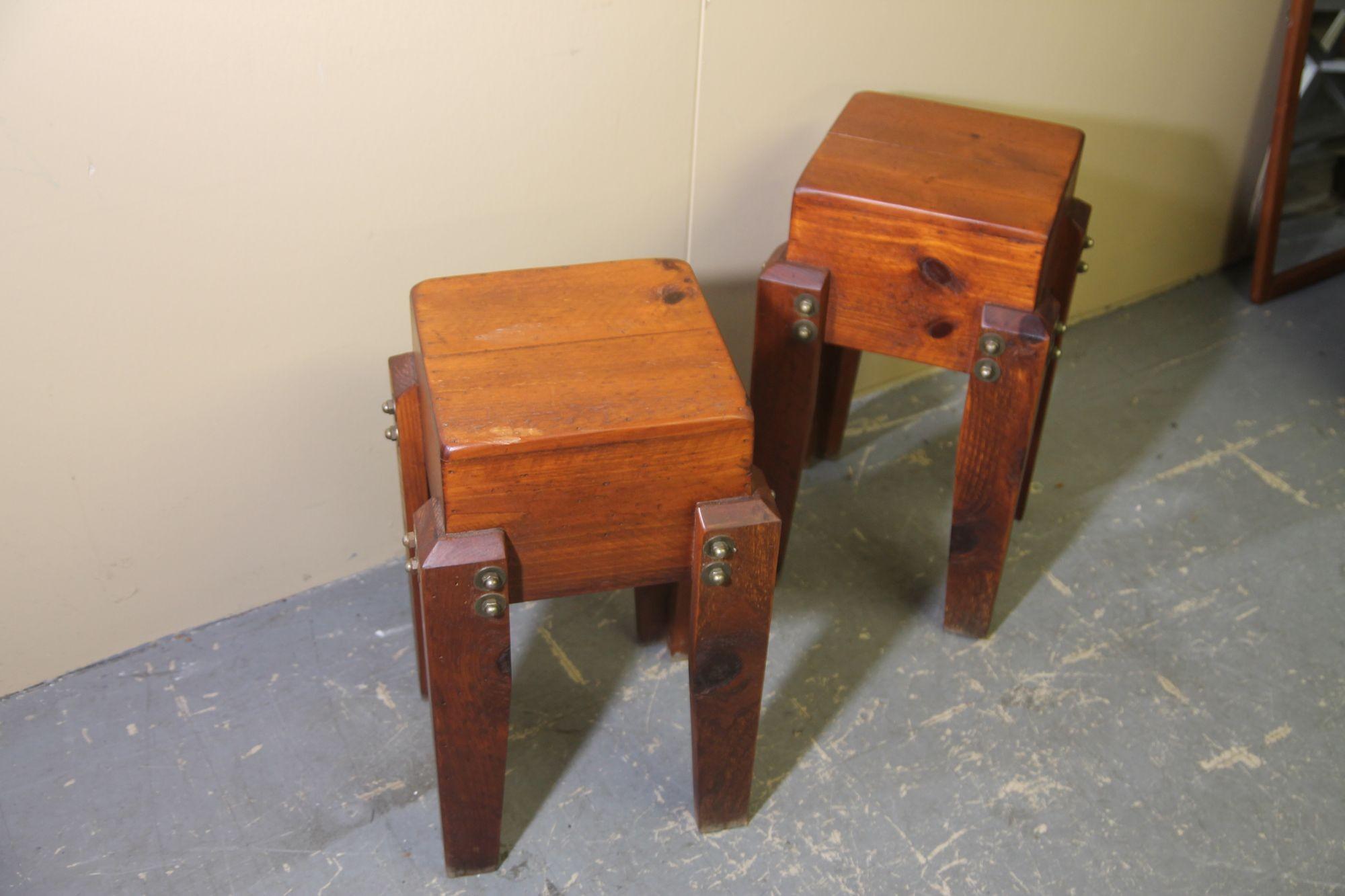 Late 20th Century Folk art side tables For Sale