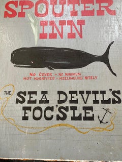 Folk Art Sign for "The Sea Devil's Foc'sle" at "The Spouter Inn", circa 1960s