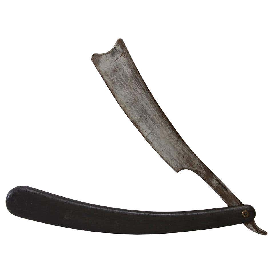 Folk Art Straight Razor Trade Sign For Sale at 1stDibs