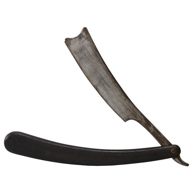 Folk Art Straight Razor Trade Sign For Sale at 1stDibs