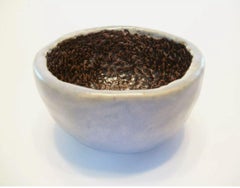 Folk Art Studio Pottery Bowl - Textured Interior - Signed - Canada - Late 20th C