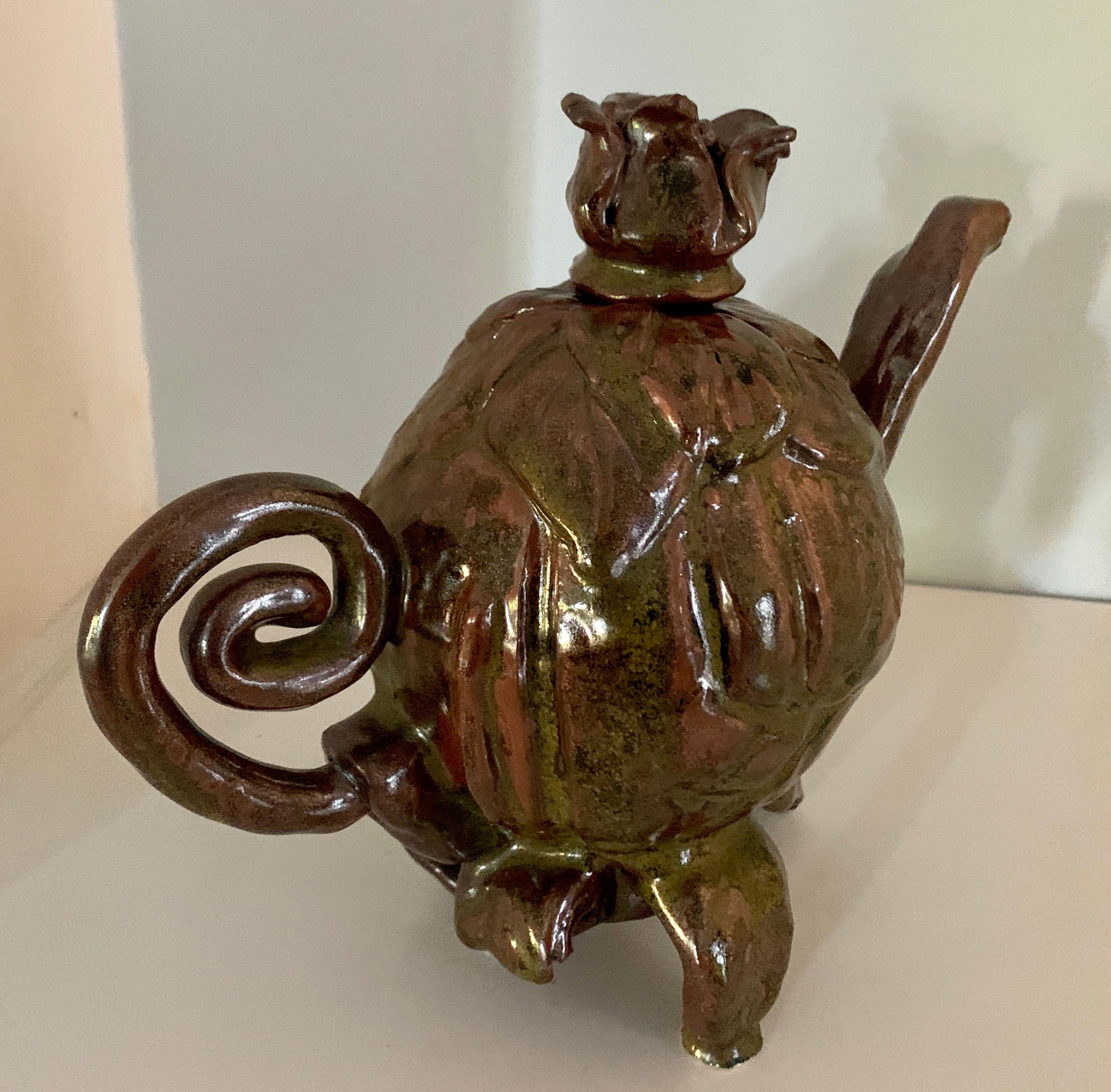 Folk Art Studio Pottery Teapot 1