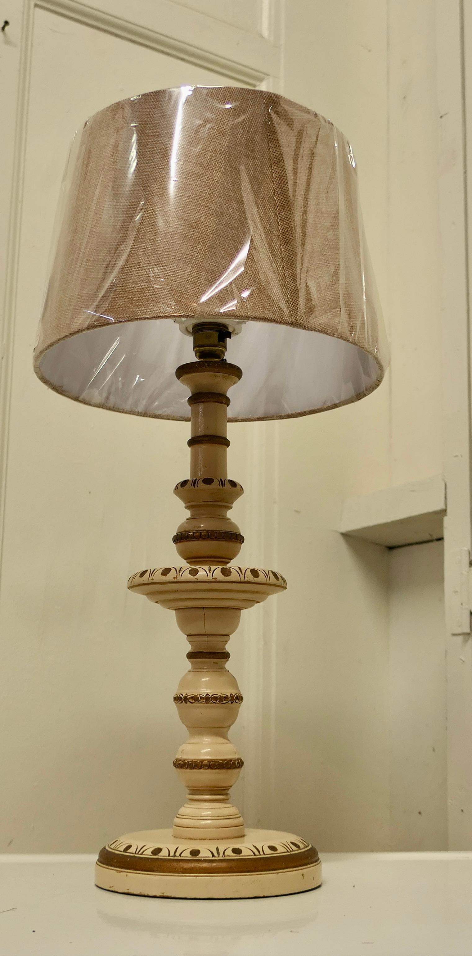 folk art lamp
