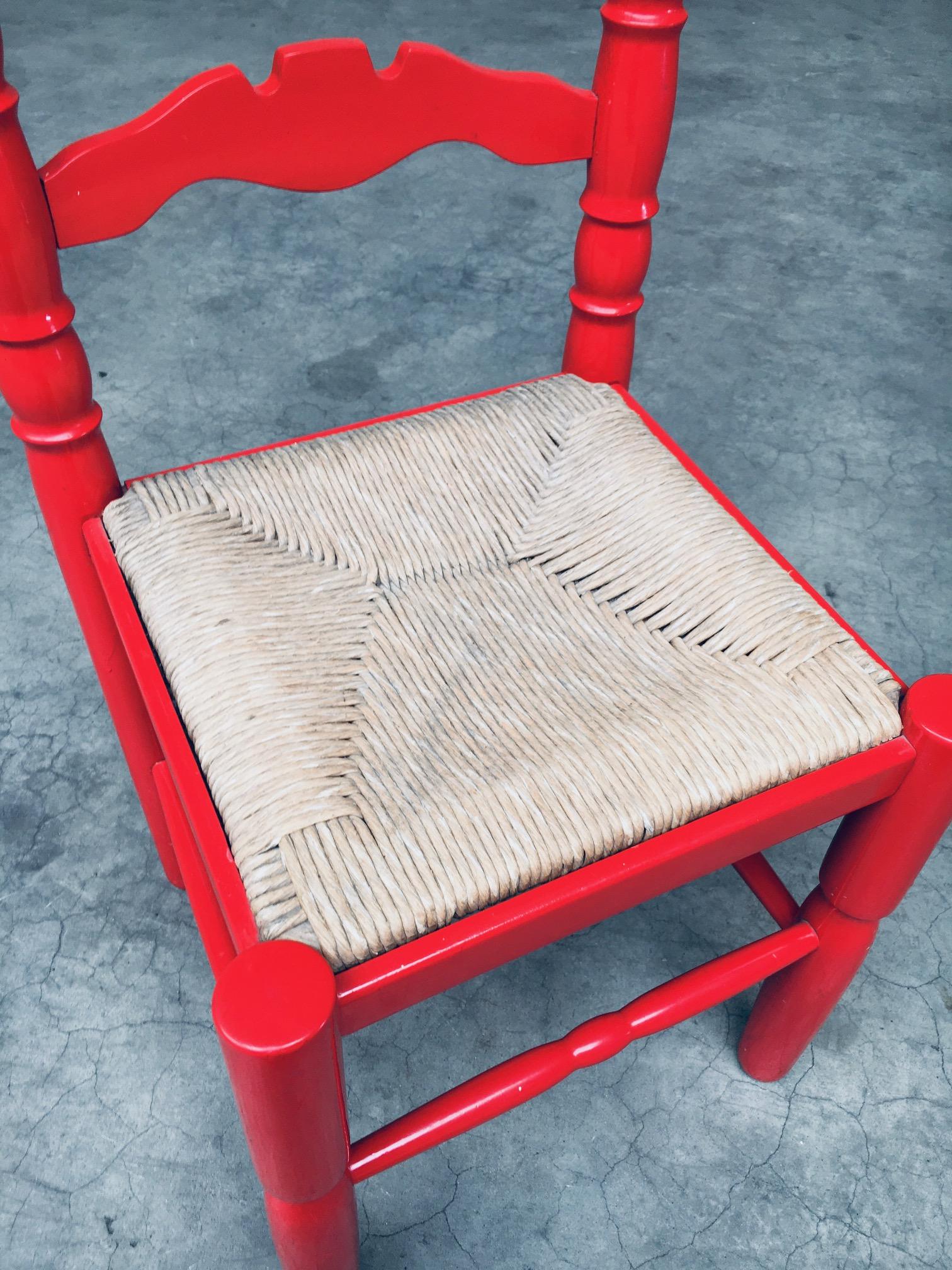 Folk Art Style Design Dining Chair Set by Vanderree / Berkel, Netherlands 1970's 14