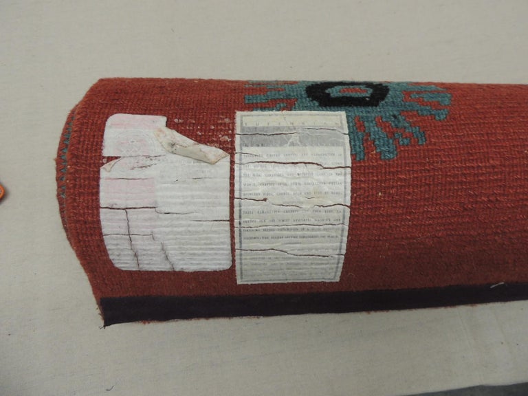 Folk Art Style Monkey Area Rug Without Fringes For Sale at 1stDibs